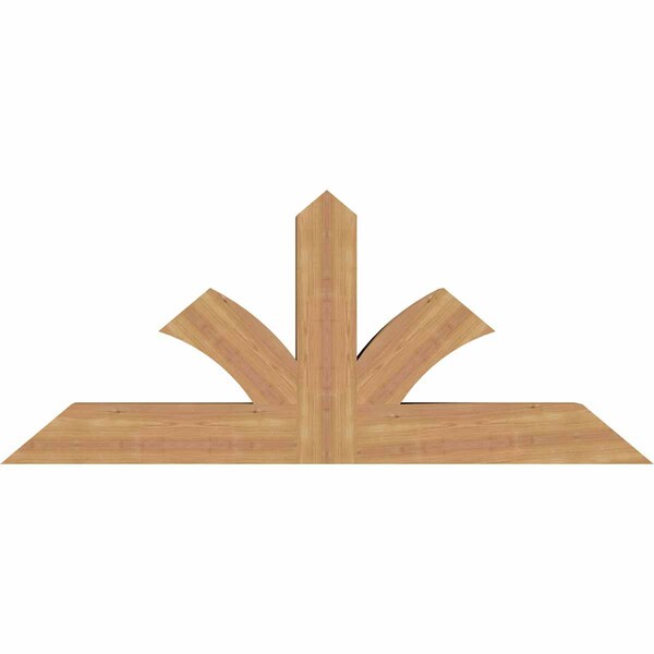 Ekena Millwork Richland Timber Gable Bracket, Western Red Cedar, 60"W x 25"H x 5 1/2"D x 5 1/2"F, 10/12 Pitch GBW060X25X0606RIC00SWR - main